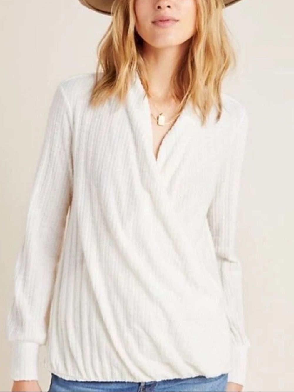 ANTHROPOLOGIE MAEVE MAEVE Rafaela Hacci Ivory Women’s Size Small
